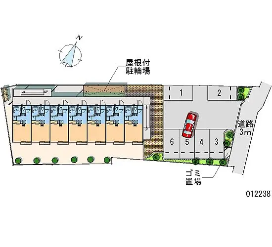 ★手数料０円★昭島市緑町　月極駐車場（LP）